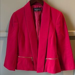Black Label Red Blazer Shawl Collar Suit Jacket